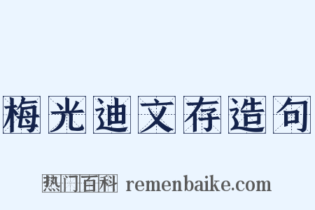 梅光迪文存造句是什么意思的图片